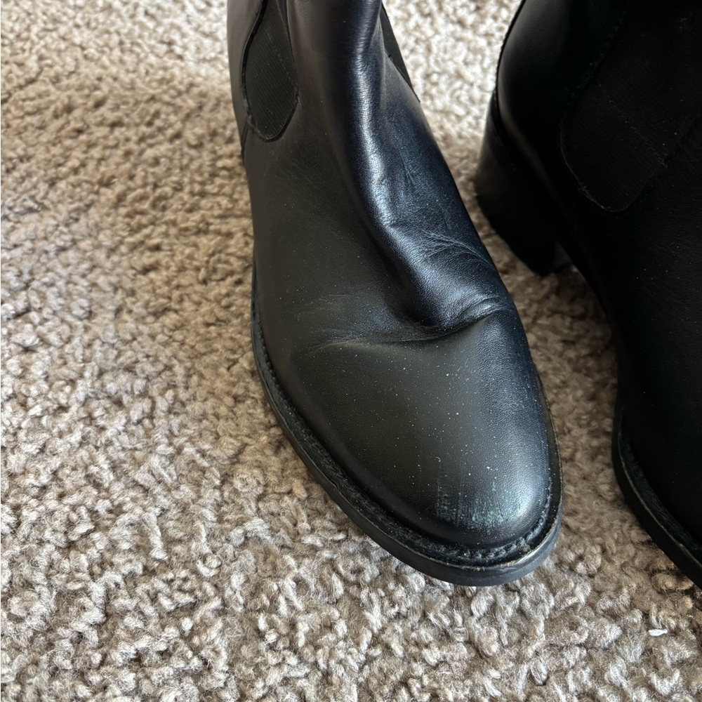Cole Haan Black Leather Ankle Booties-size 7 1/2 - Picture 8 of 9